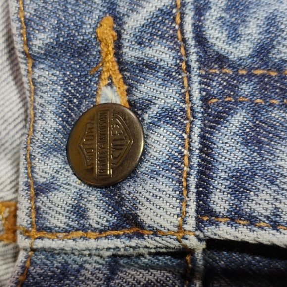 Vintage Harley Davidson Stone Washed Blue Jeans - Picture 13 of 16